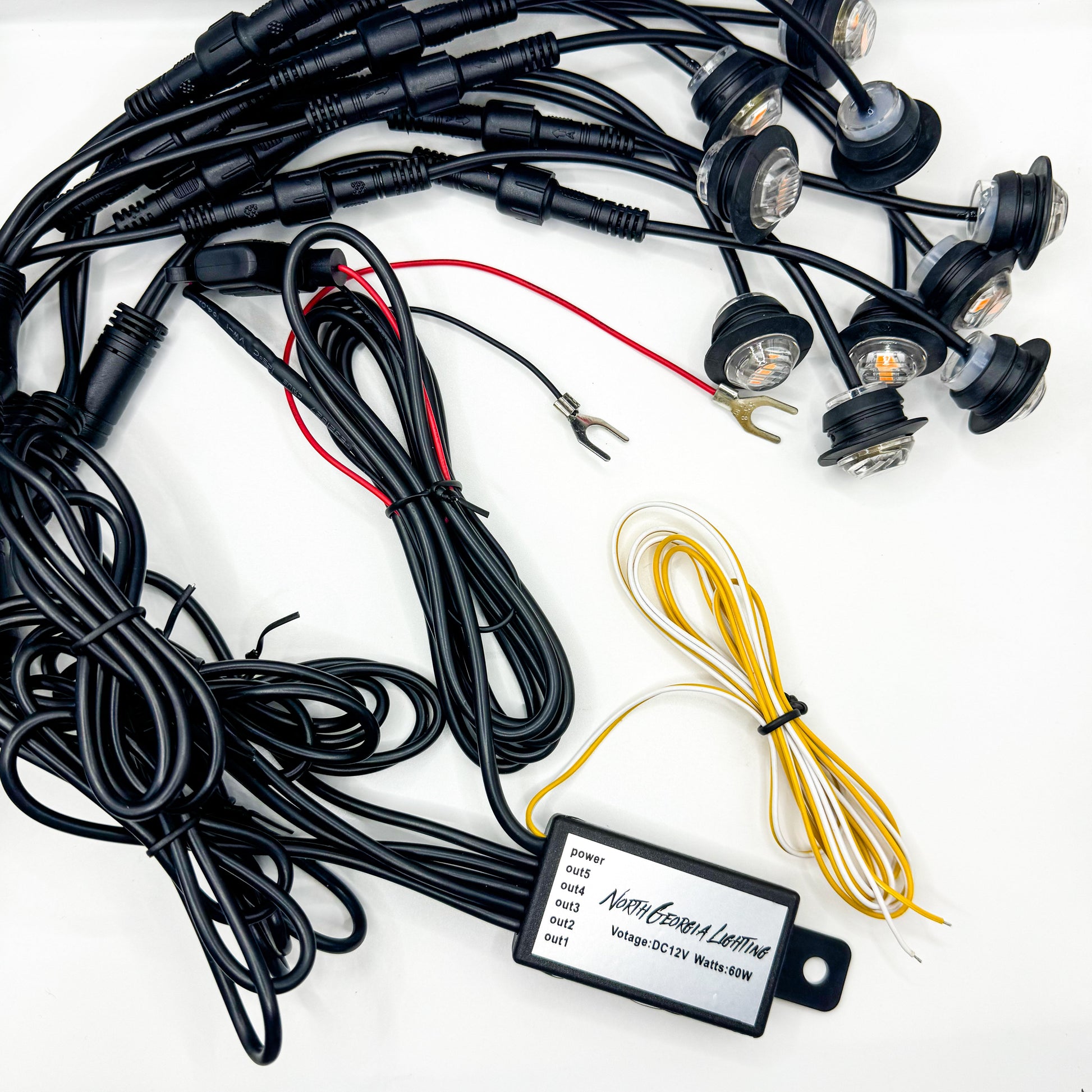 Dynamic Amber Sequential LED Valance Lights Kit for Trucks & Cars