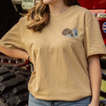 Old School Duck Camo 'Bright Lights' Tee: Soft Cotton, Iconic Beer Logo