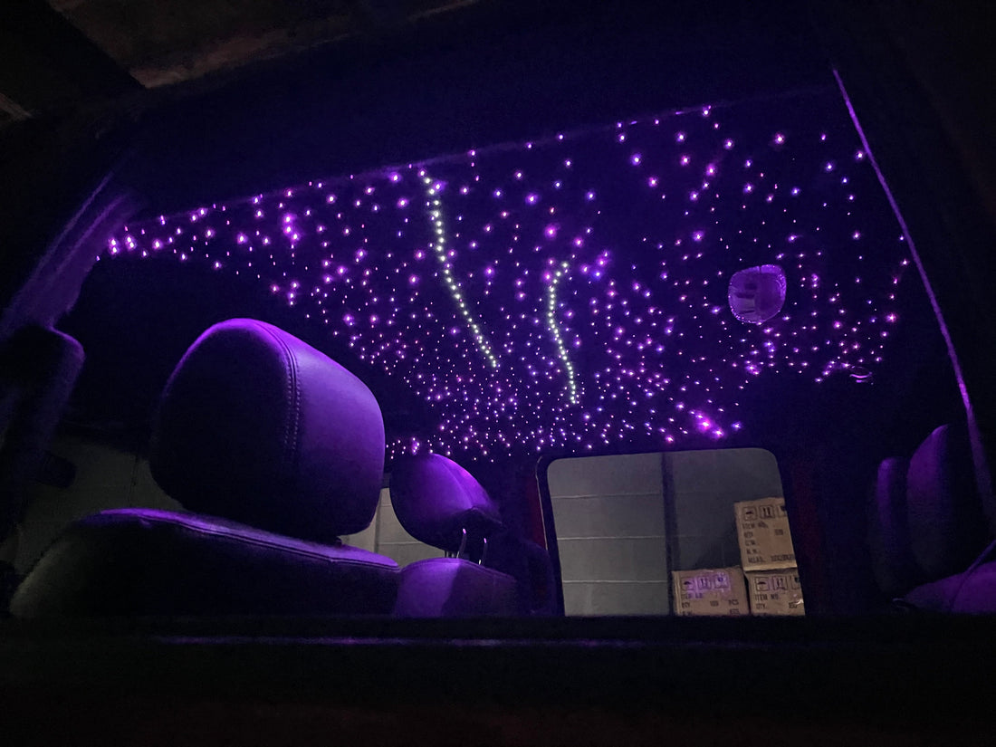 Premium Customizable Starlight Headliner Kit: Bluetooth App Control, Twinkle Effect, Truck Interior