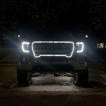 GMC 1500 2500 Sequential Switchback Grill Lights with Pure White Startup