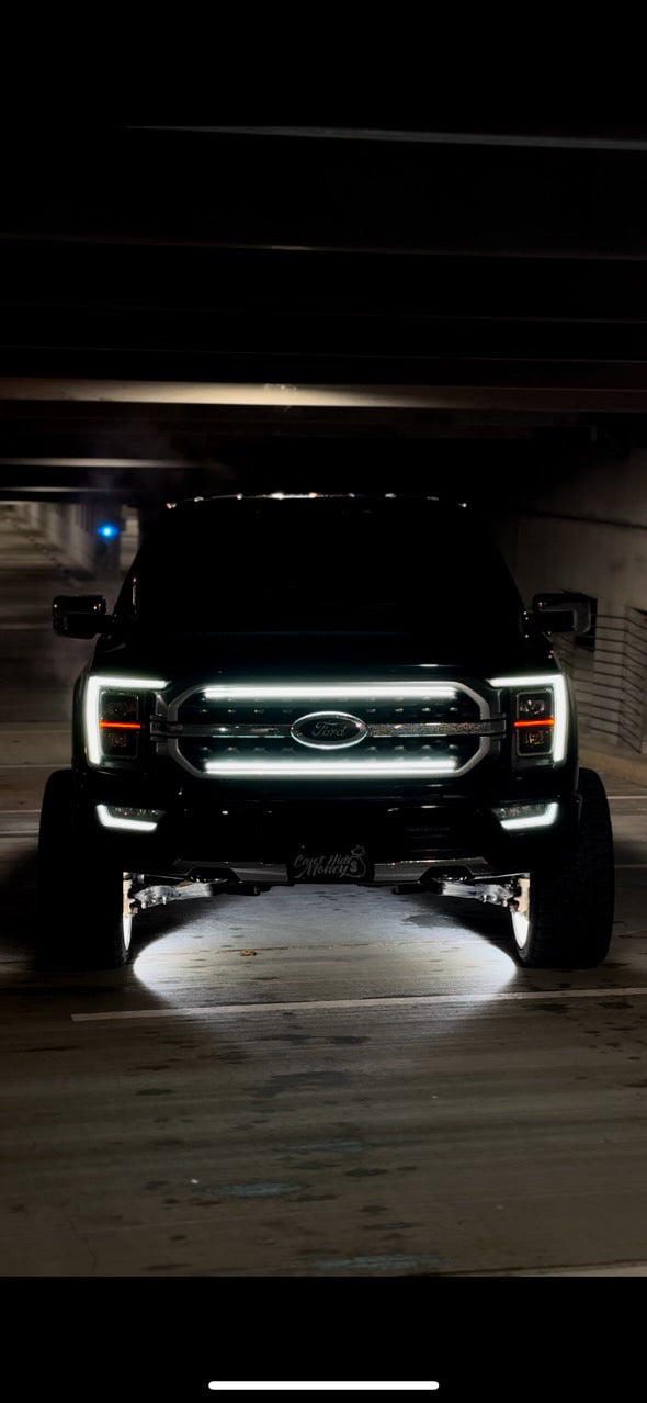 2021-2024 F150 Platinum Sequential Switchback DRL LED Grill Bars Upgrade