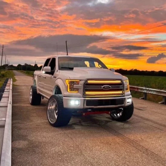 2015-2017 F150 Limited Sequential Switchback LED Grill Strips DRL Light Kit