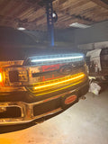 F150 XLT Sequential Switchback Grill Strips: White Animation & Turn Signal Flow