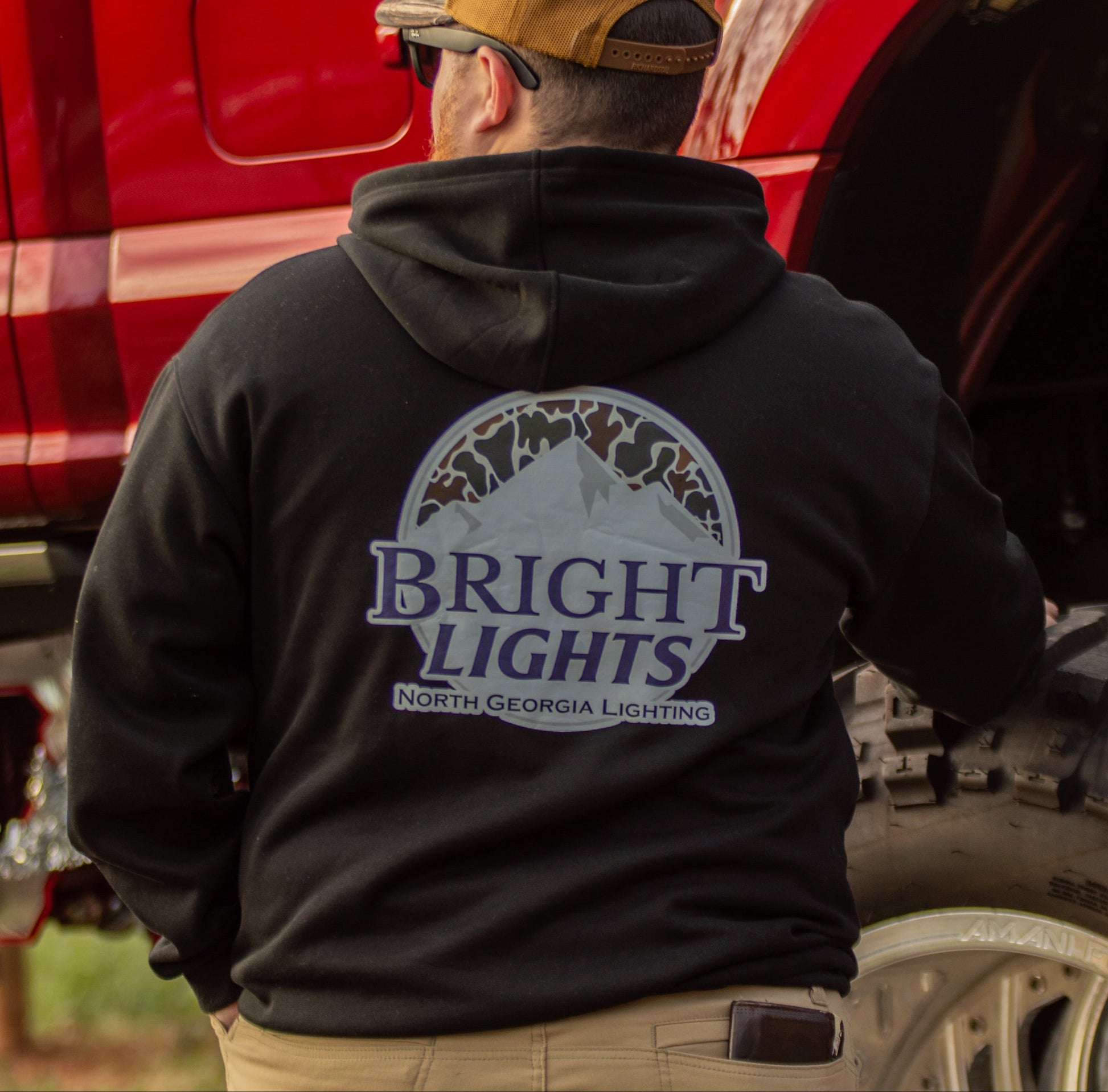 Retro Duck Camo 'Bright Lights' Hoodie: Cozy, Stylish, Unique Design
