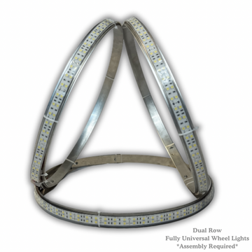 Pure White LED Wheel Lights Kit - Customizable Brightness for Vehicles