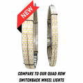 Dynamic 8-Row Switchback Wheel Lights: Dazzling White & Amber LED Kit
