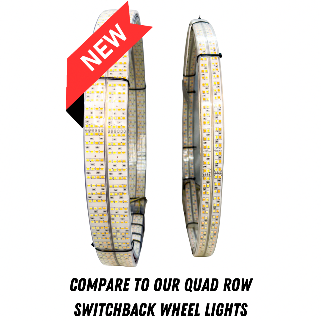 Dynamic 8-Row Switchback Wheel Lights: Dazzling White & Amber LED Kit
