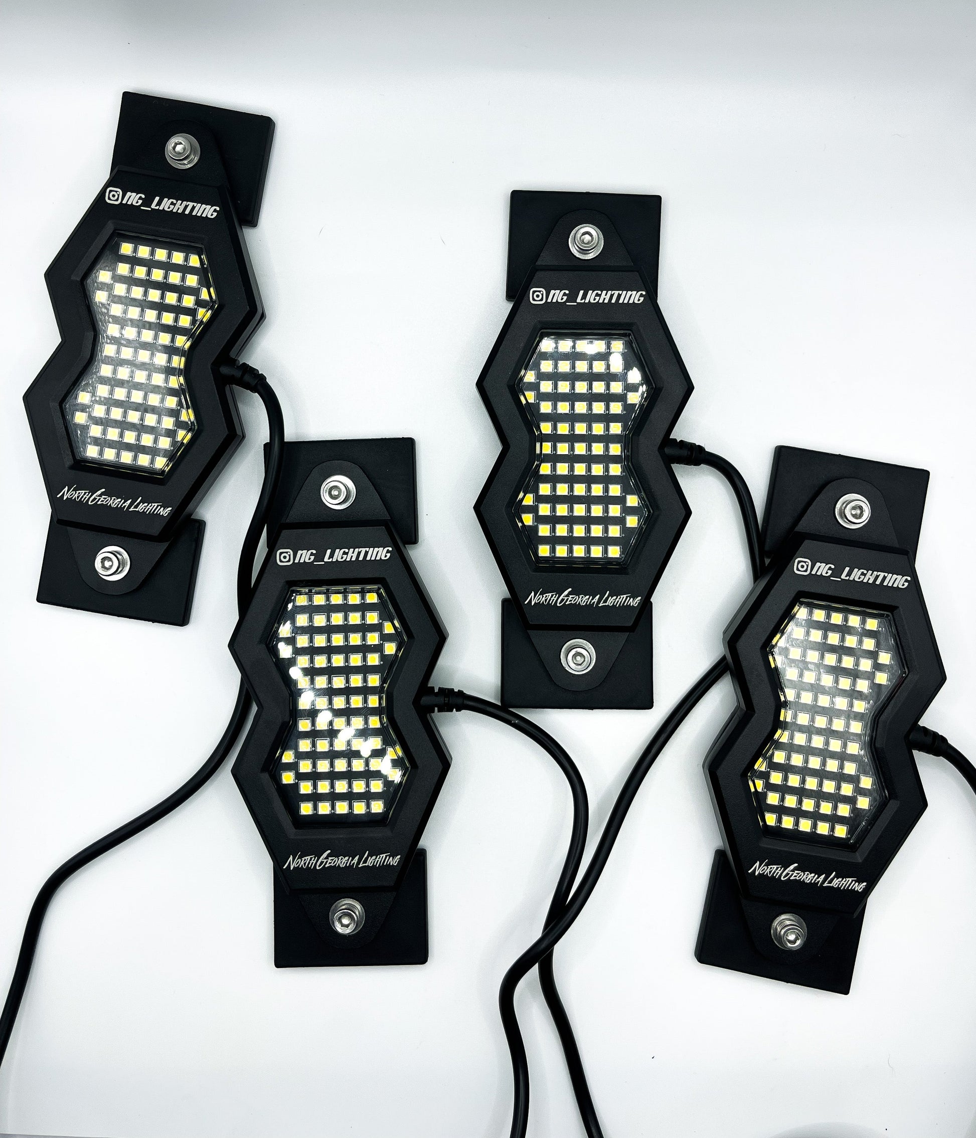 Ultra-Bright 63 LED Pure White Rock Lights for Off-Road Adventures