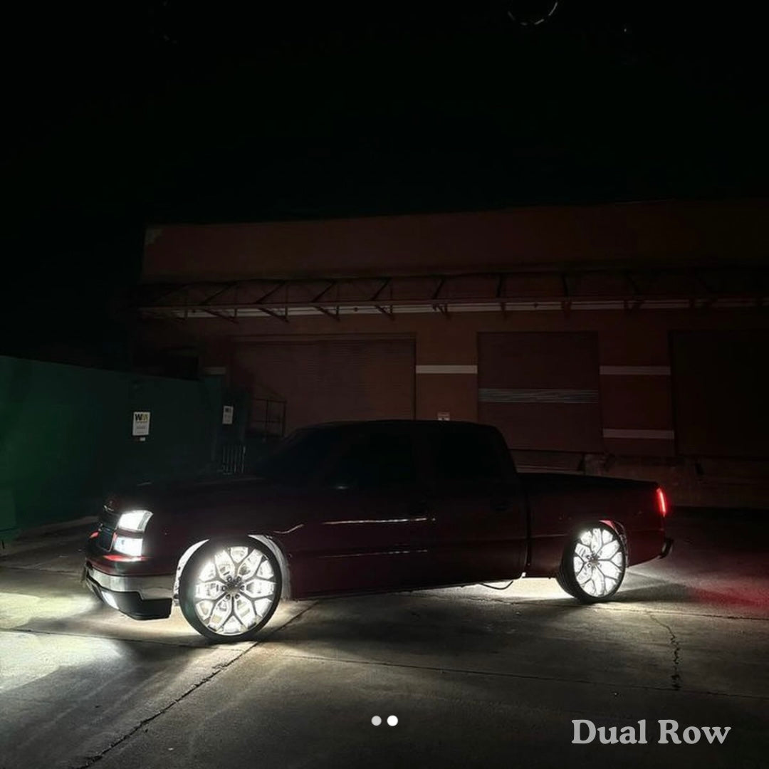 High-Intensity LED Wheel Lights: Ultra-Bright, Waterproof, Adjustable Car Kit