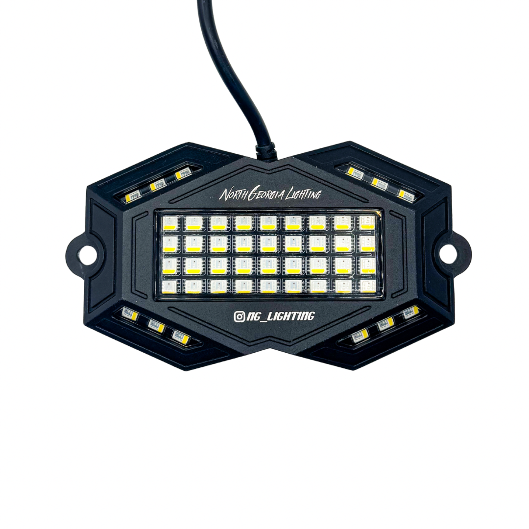 Magnetic 48 LED RGBW Rock Lights: Multi-Color Off-Road Truck Illumination