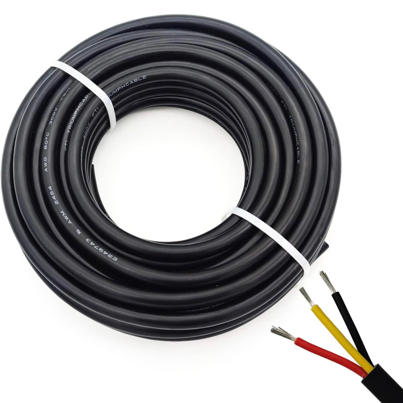 Premium Black Encased 3-Color 35ft Wire for Switchback LED Lighting Systems